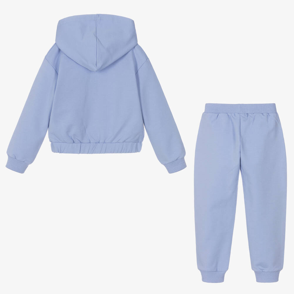 Byblos - Girls Blue Cotton Tracksuit | Childrensalon Outlet