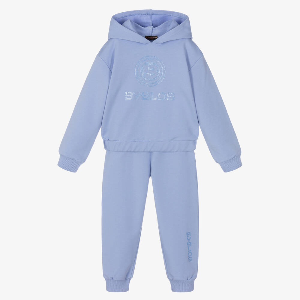 Byblos - Girls Blue Cotton Tracksuit | Childrensalon