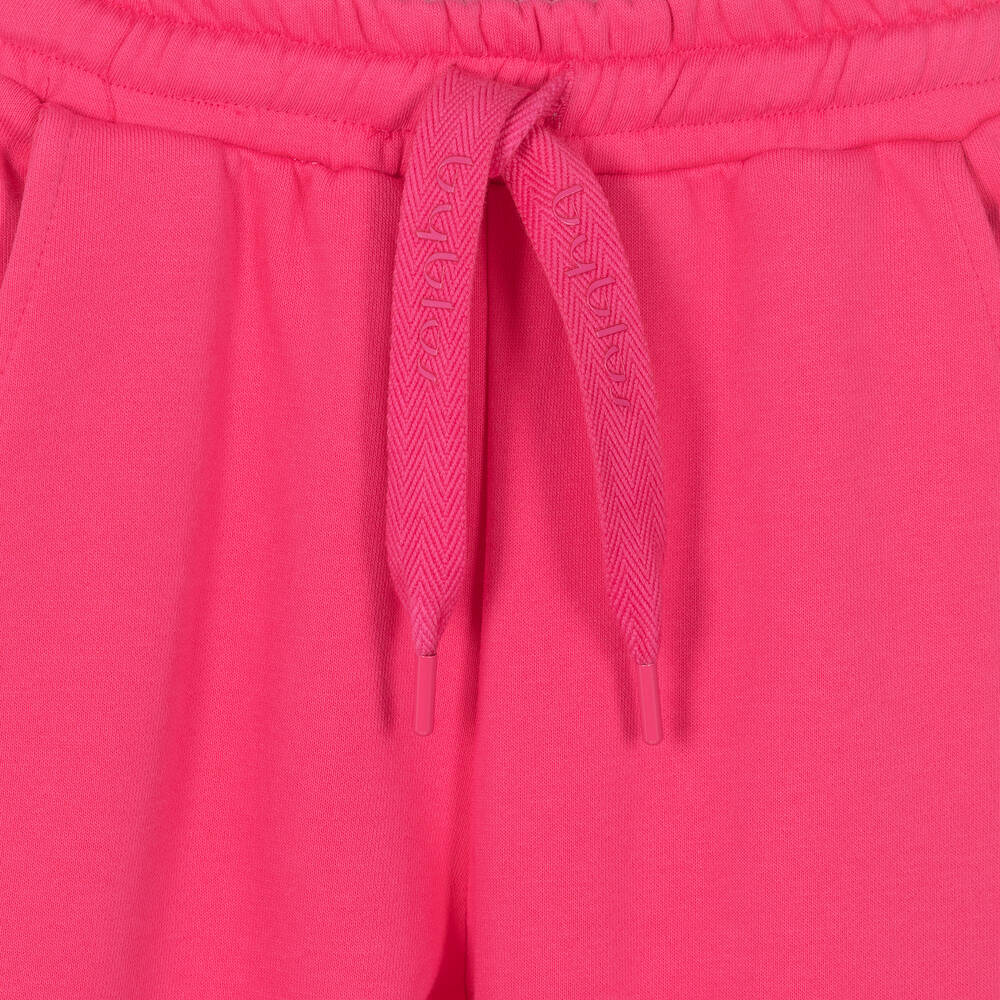 Burberry-Girls Pink Cotton Joggers | Childrensalon Outlet