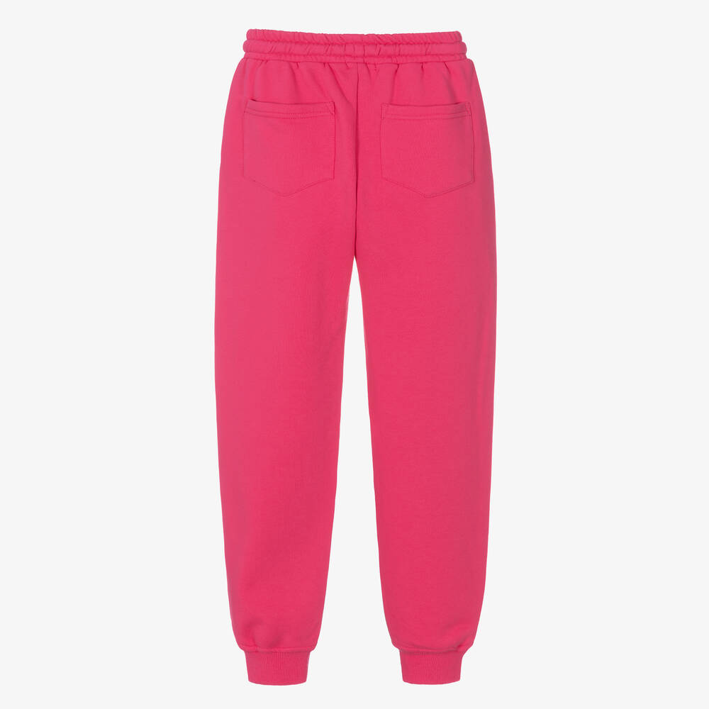 Burberry-Girls Pink Cotton Joggers | Childrensalon Outlet