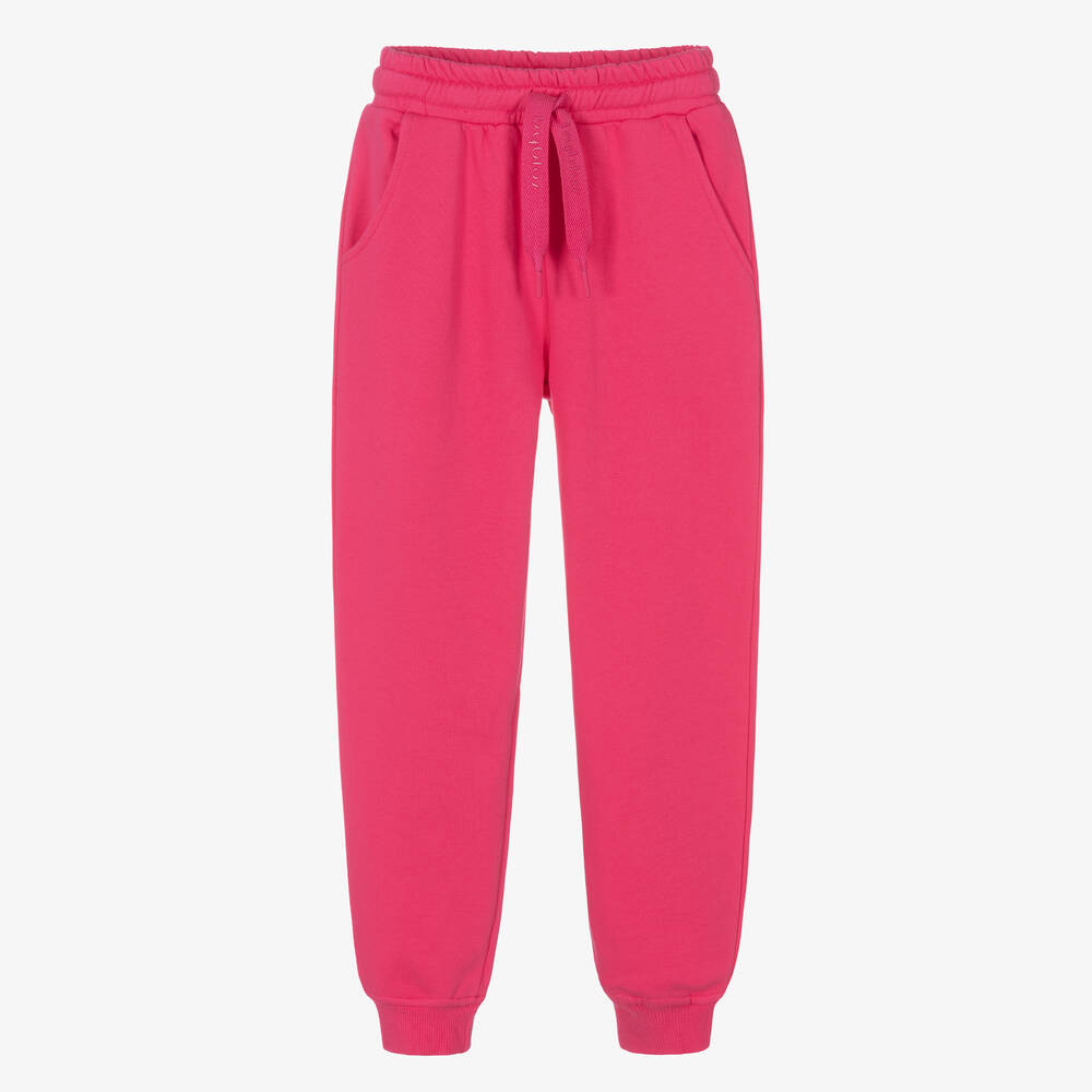 Byblos-Girls Pink Cotton Joggers | Childrensalon Outlet