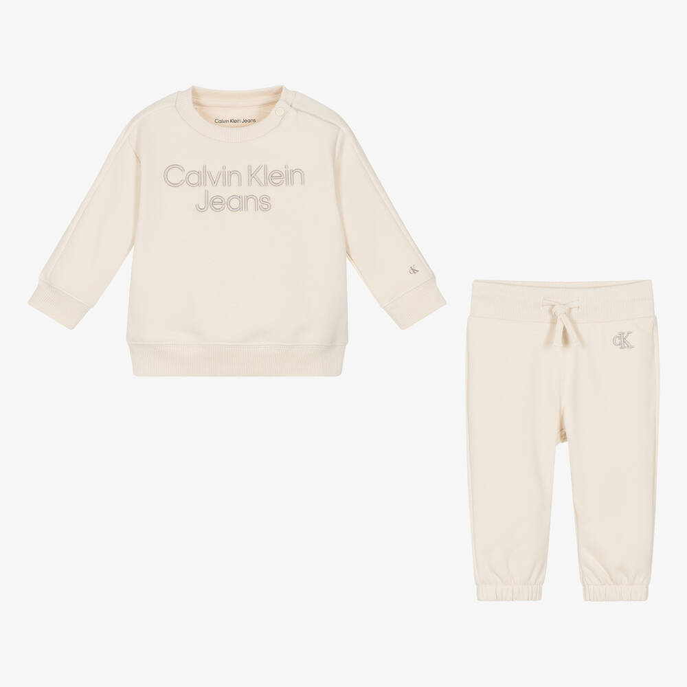 Baby pink calvin klein set new arrivals