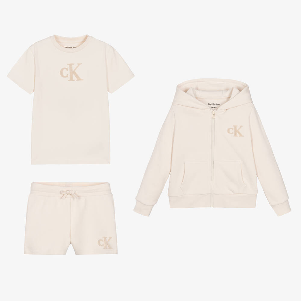 Calvin klein shorts deals and hoodie set