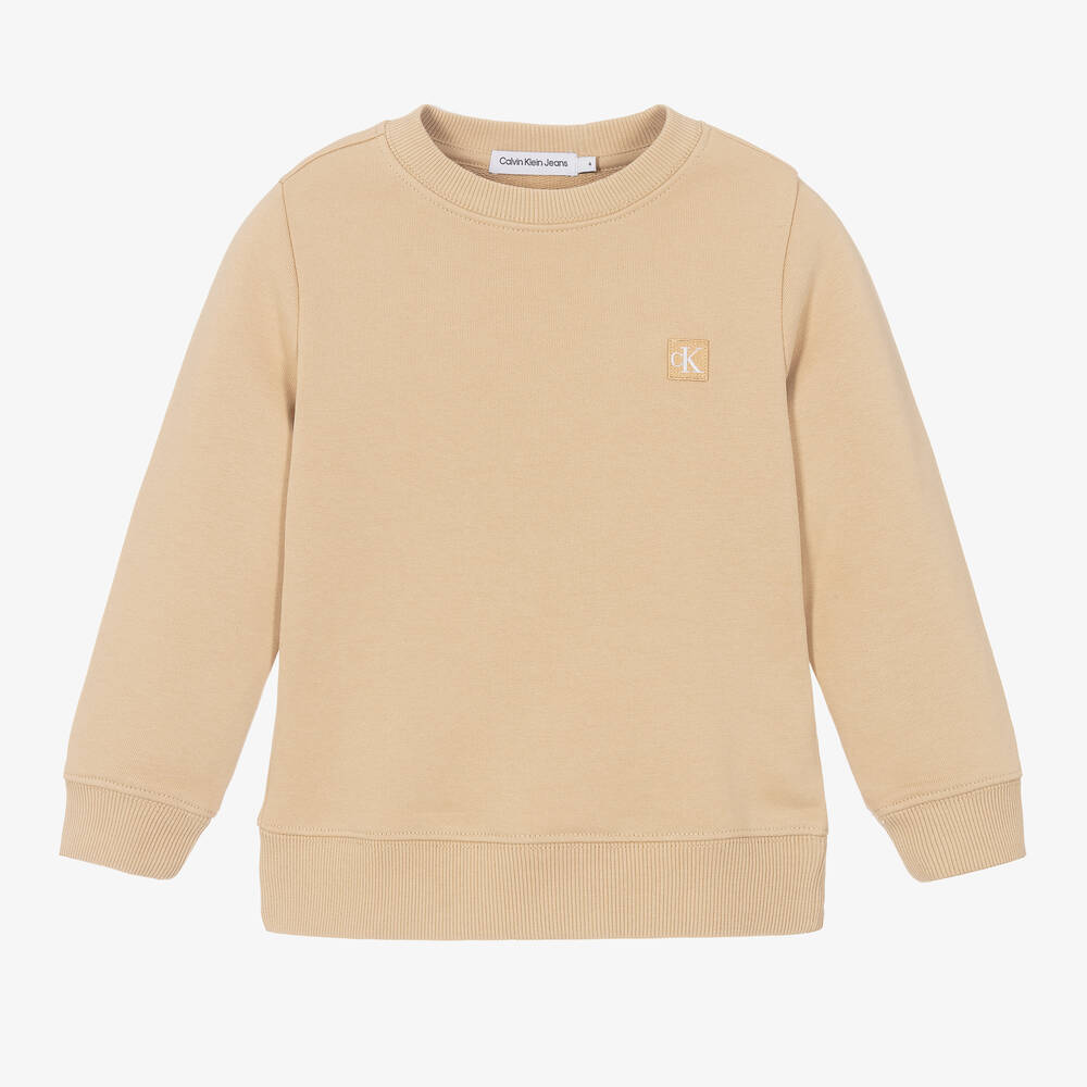 Calvin klein beige sweatshirt sales