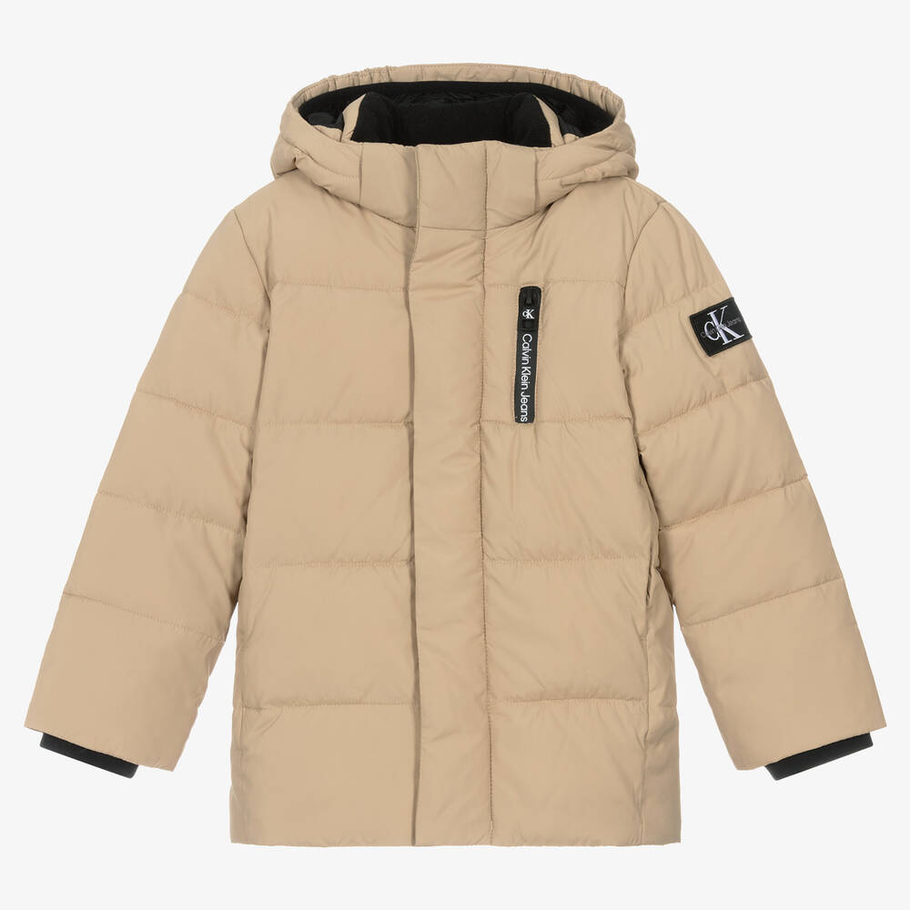 Calvin Klein - Beige Puffer Coat | Childrensalon