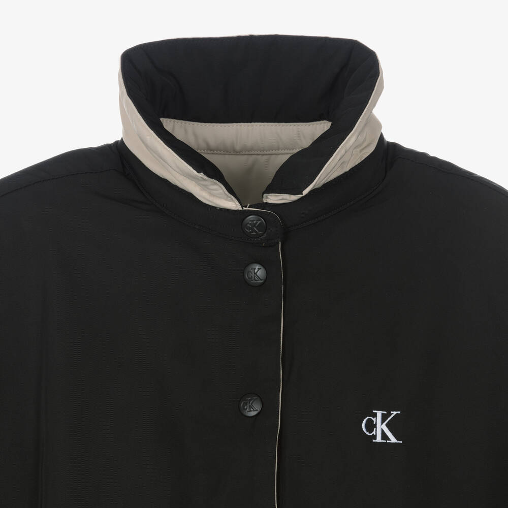 كالفين كلاين-جاكيت بوجهين لون بيج وأسود | Childrensalon Outlet