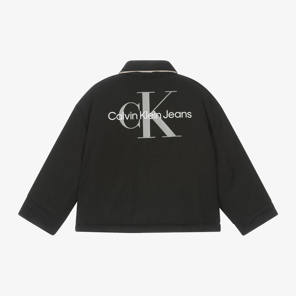 كالفين كلاين-جاكيت بوجهين لون بيج وأسود | Childrensalon Outlet