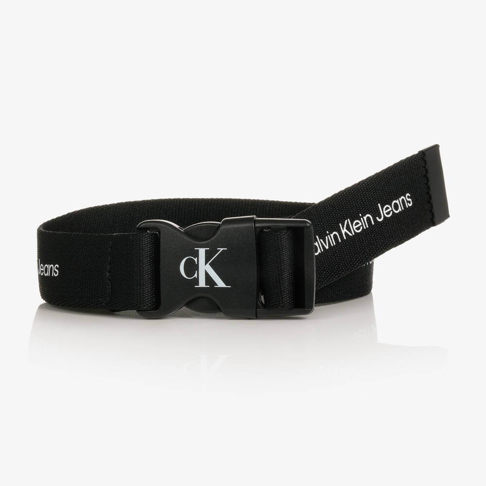 Calvin Klein - حزام كانفاس لون أسود | Childrensalon