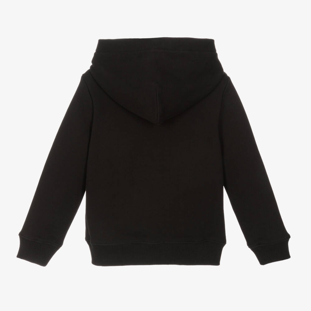 Calvin Klein-Black Cotton Jersey Hoodie | Childrensalon Outlet