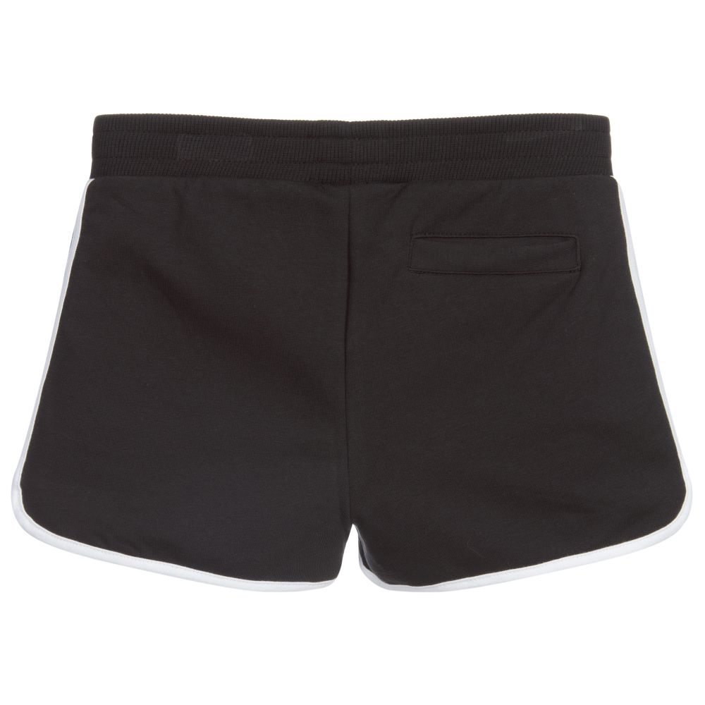 Calvin Klein Jeans Black Cotton Jersey Shorts Childrensalon Outlet