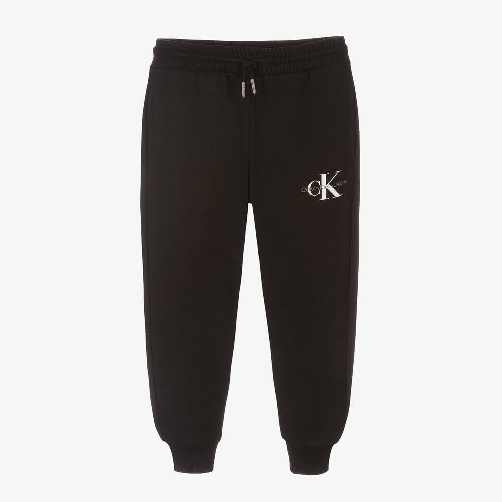 Calvin Klein Jeans - Bas de survêtement noir en coton | Childrensalon