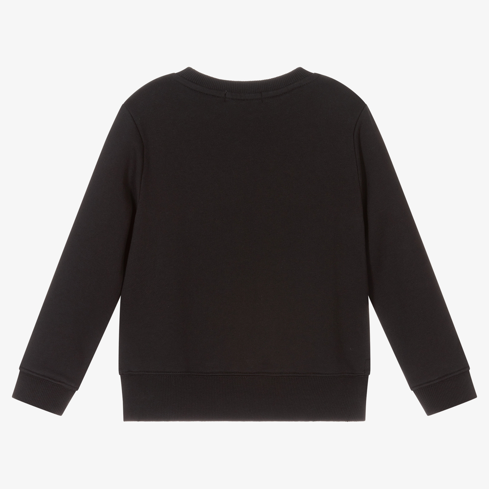 Calvin Klein Jeans Black Cotton Logo Sweatshirt