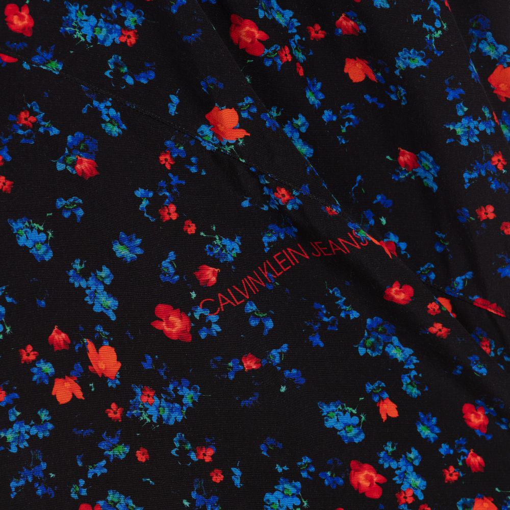 Calvin klein red 2025 and black floral dress