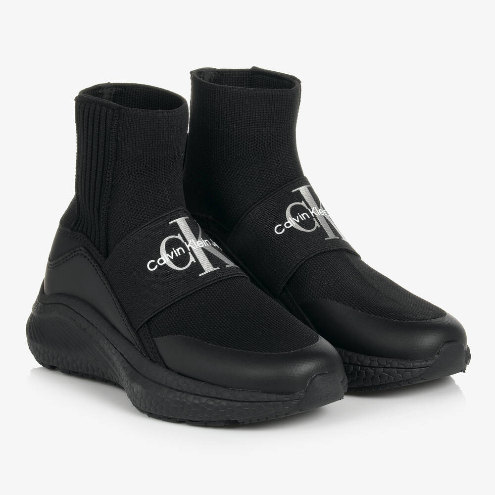 Calvin Klein - Черные кроссовки-носки | Childrensalon
