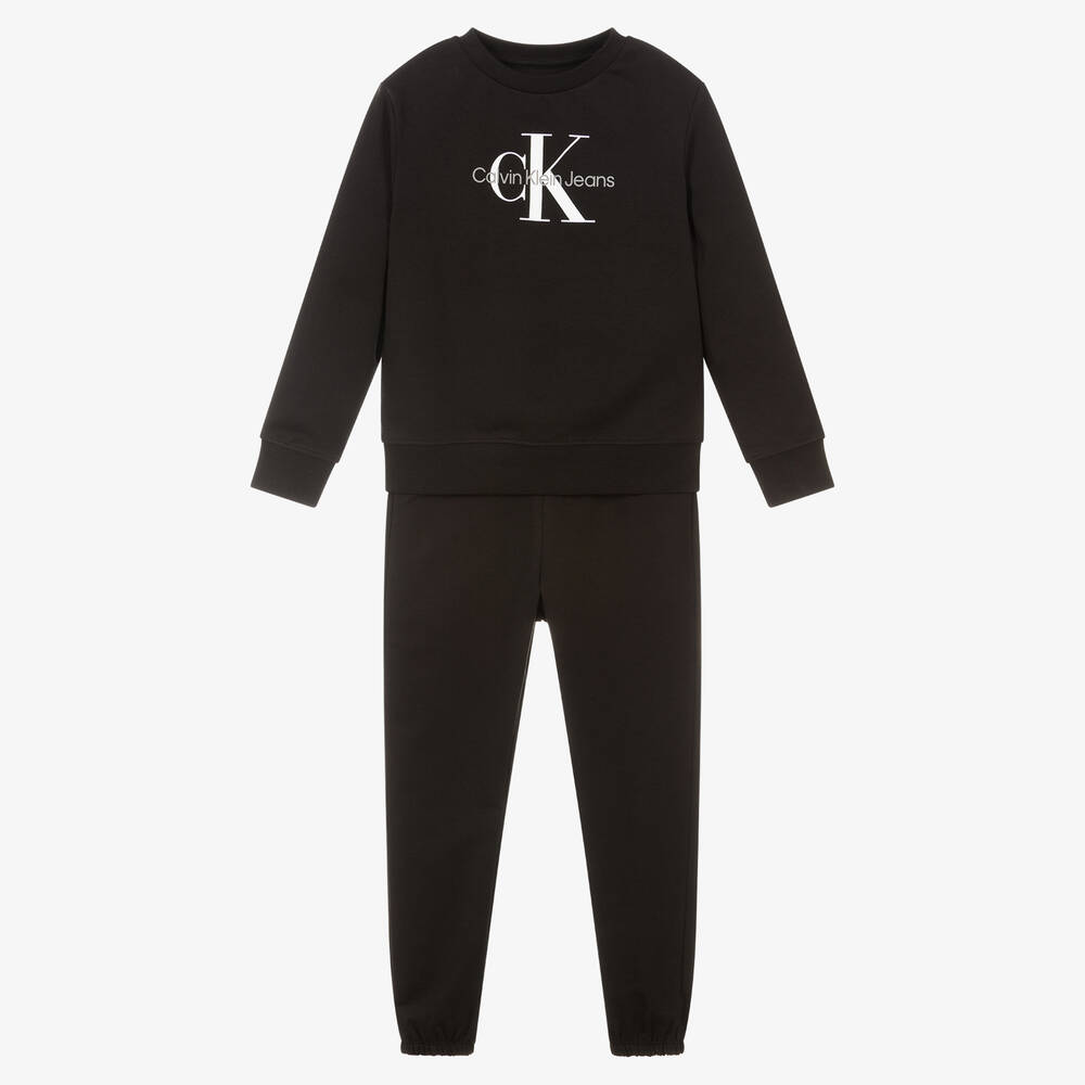 Calvin Klein Jeans - Schwarzer Baumwoll-Trainingsanzug | Childrensalon