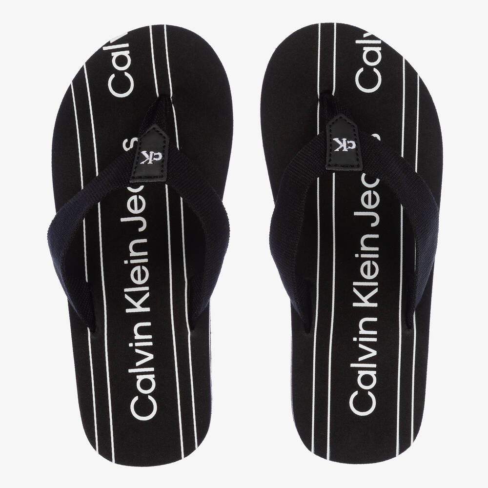 Calvin Klein Jeans - Schwarze Flip-Flops | Childrensalon