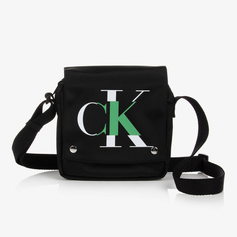Calvin Klein Jeans - Black Logo Messenger Bag (17cm) | Childrensalon