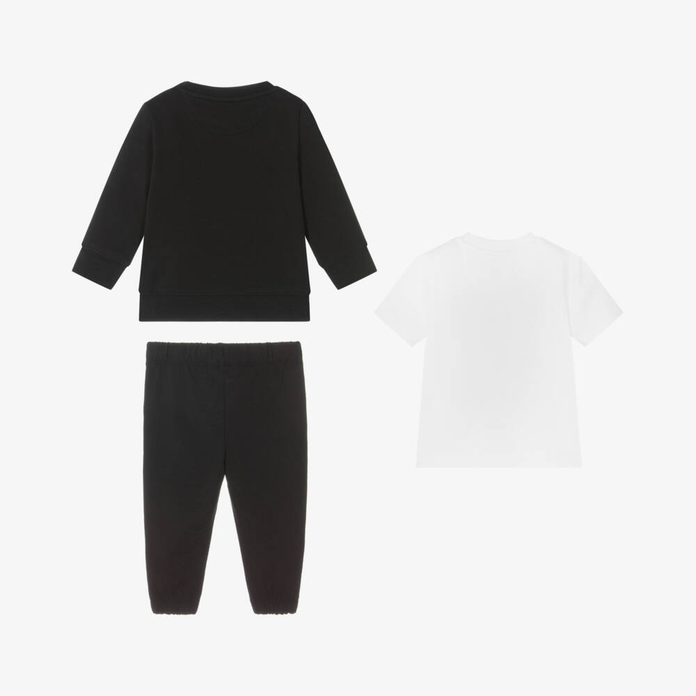 Calvin Klein-Black Organic Cotton Tracksuit Gift Set | Childrensalon Outlet