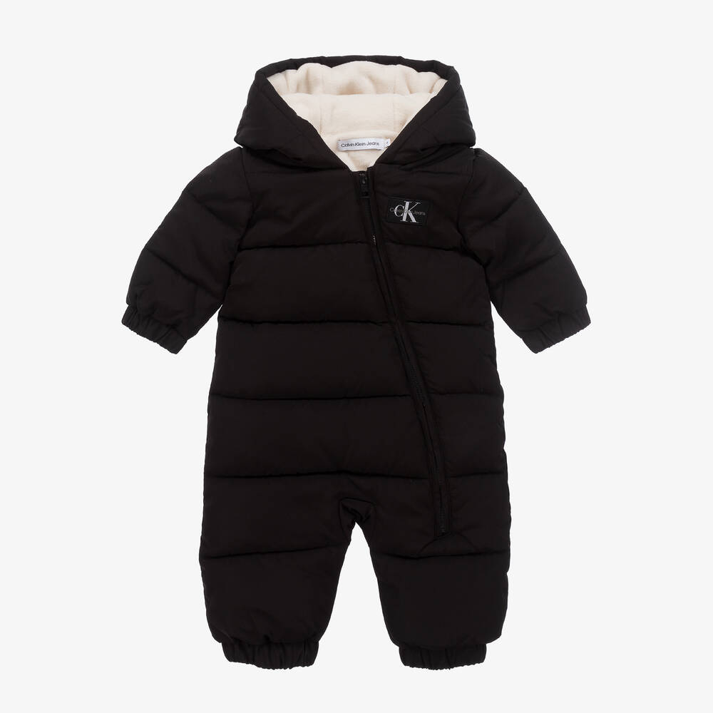 Calvin Klein - Combinaison de ski noire à capuche | Childrensalon