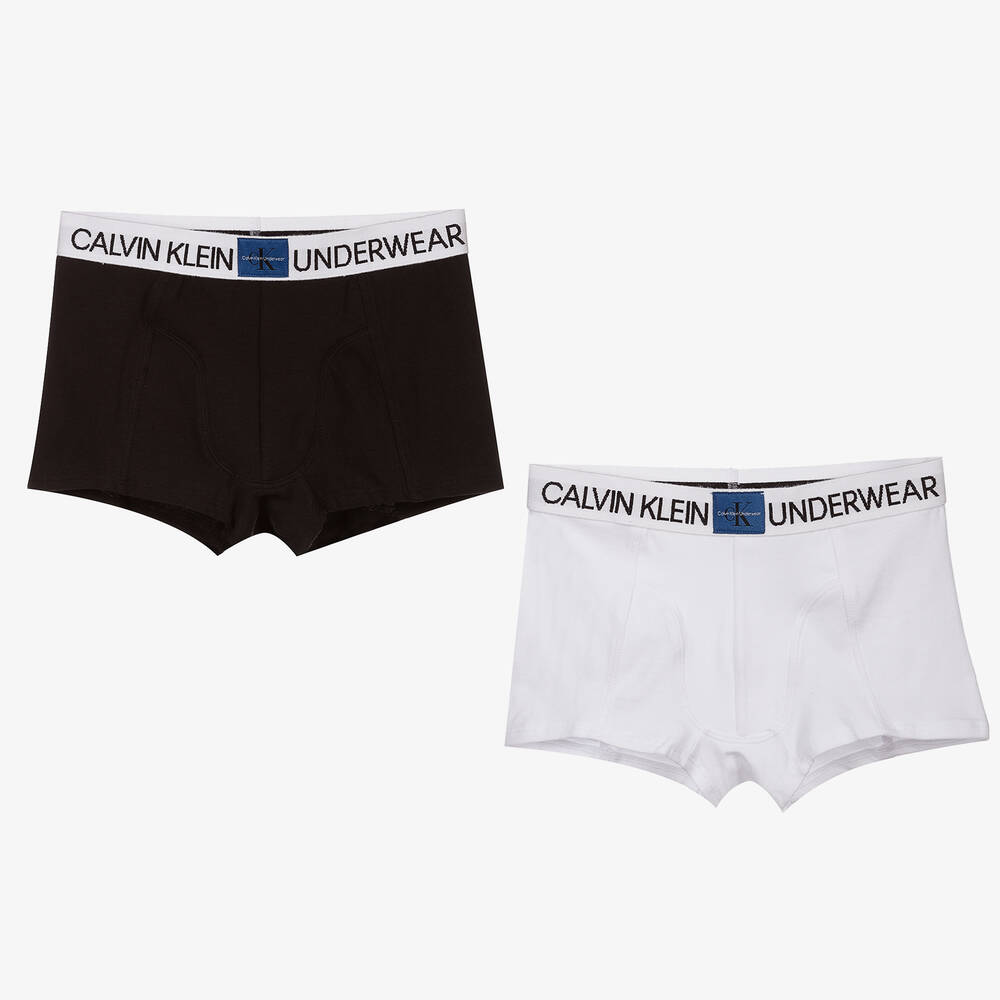 Calvin Klein - Black & White Boxers (2 Pack) | Childrensalon Outlet