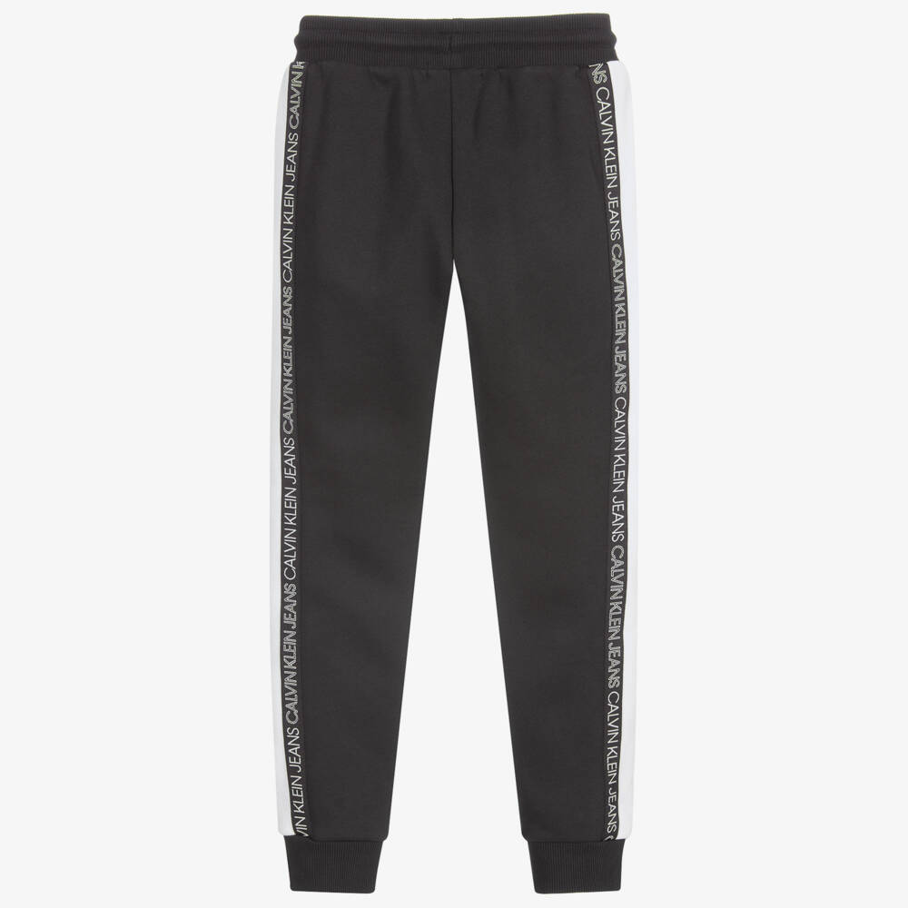 Calvin Klein Jeans-Black & White Logo Joggers | Childrensalon Outlet