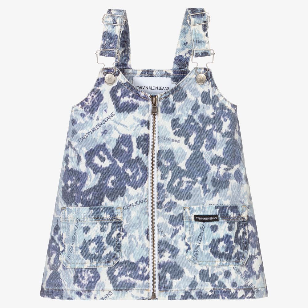 Calvin Klein Jeans - Blue Denim Pinafore Dress | Childrensalon