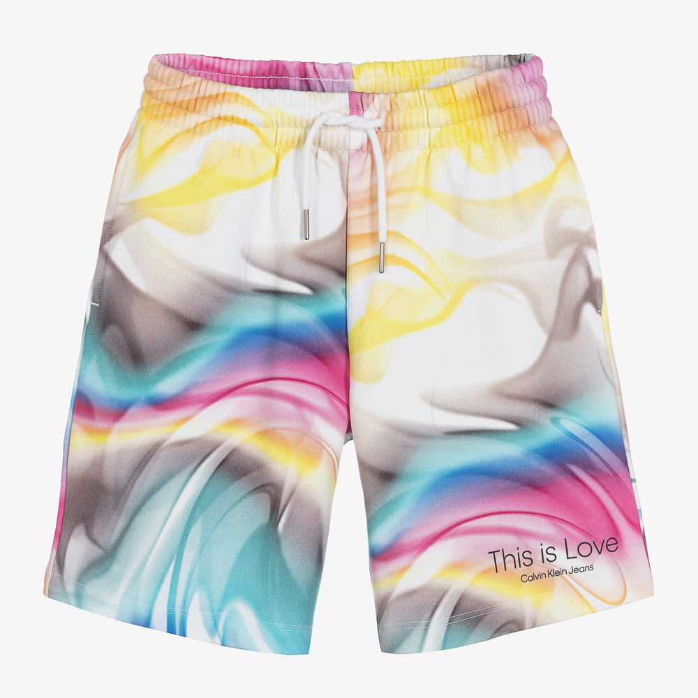 Calvin Klein Jeans - Regenbogen-Shorts in Blau und Pink | Childrensalon