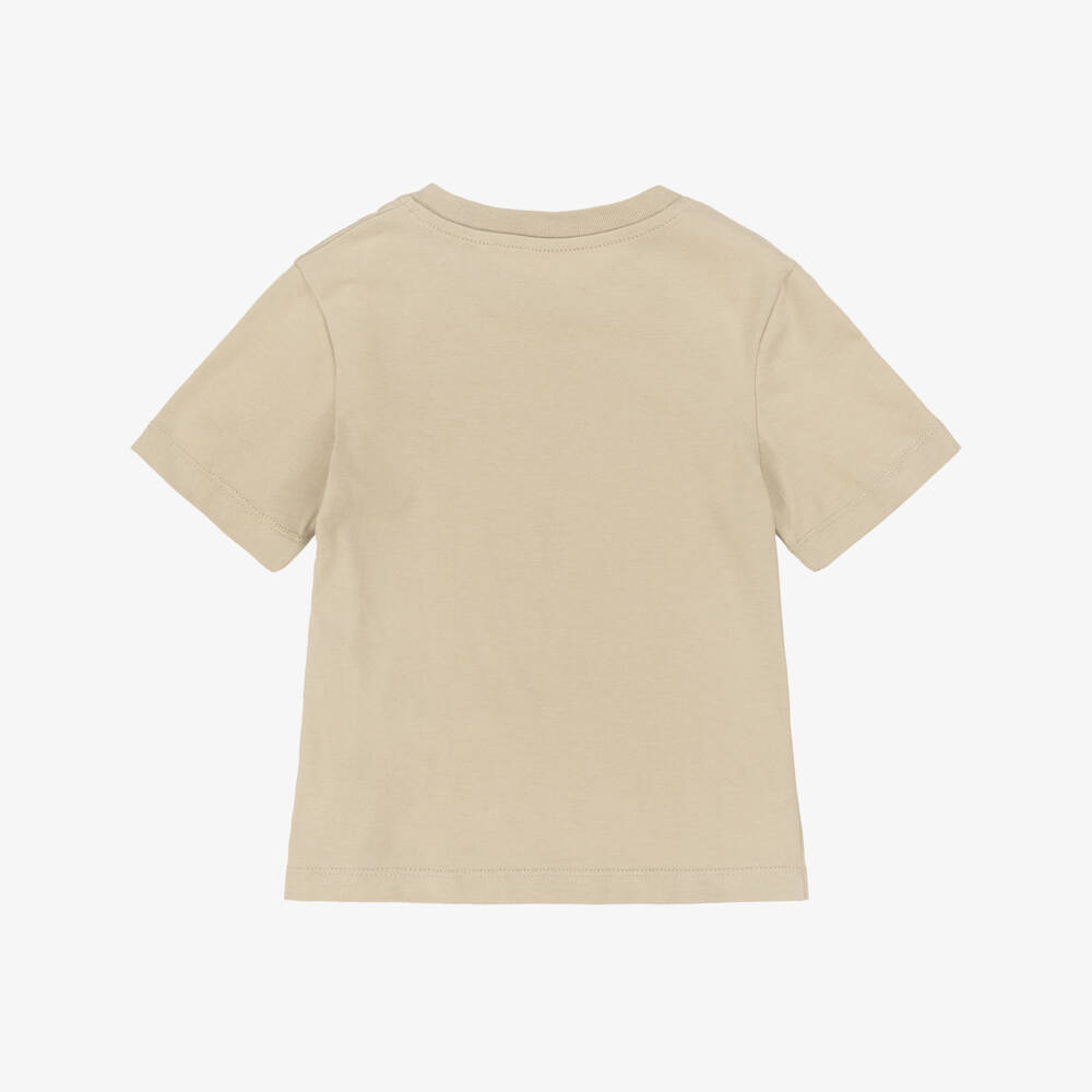 Calvin Klein-Boys Beige & Ivory Cotton T-Shirts (2 Pack) | Childrensalon Outlet