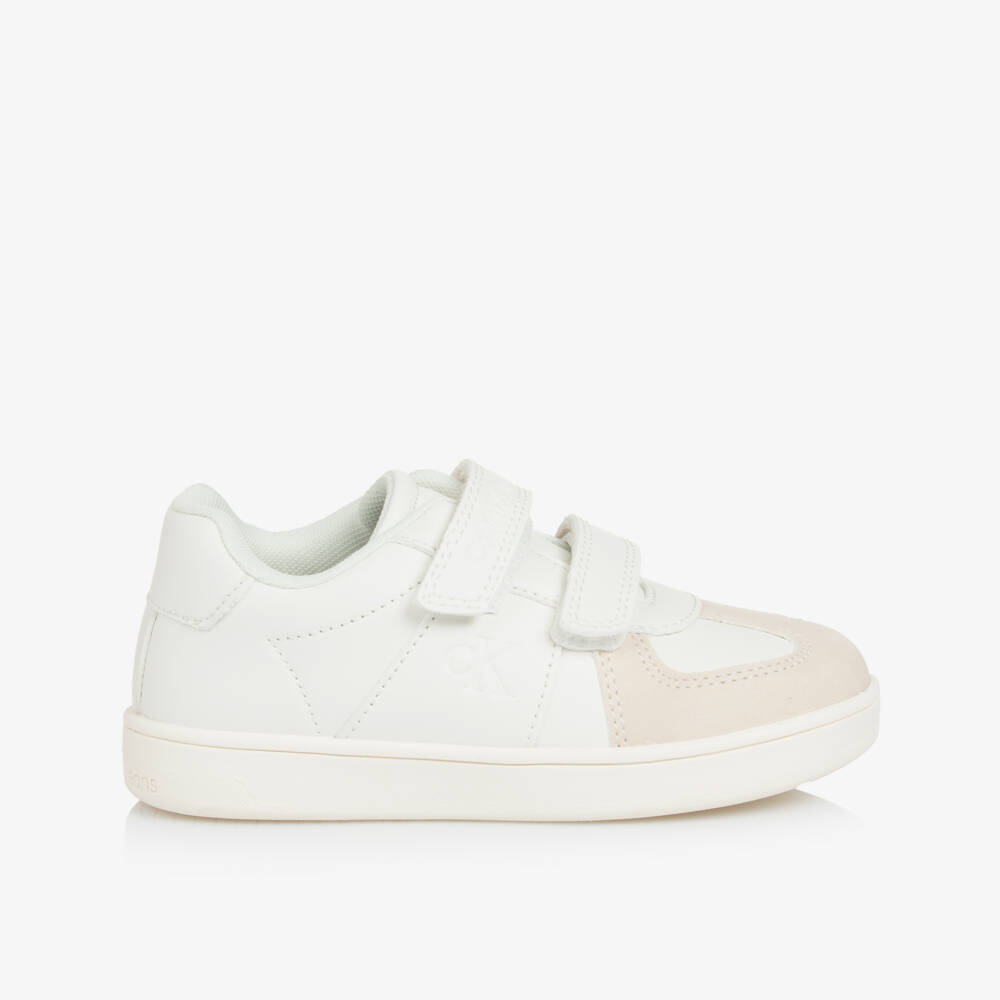 Calvin Klein-حذاء رياضي بيج للأولاد بإغلاق فيلكرو | Childrensalon Outlet