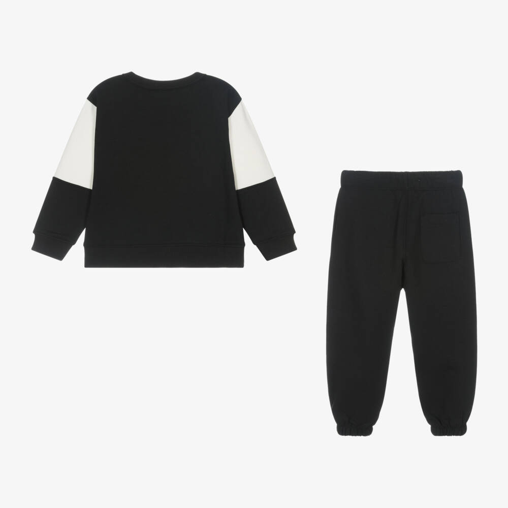 Calvin Klein-بدلة رياضية لون أسود وعاجي للأولاد | Childrensalon Outlet