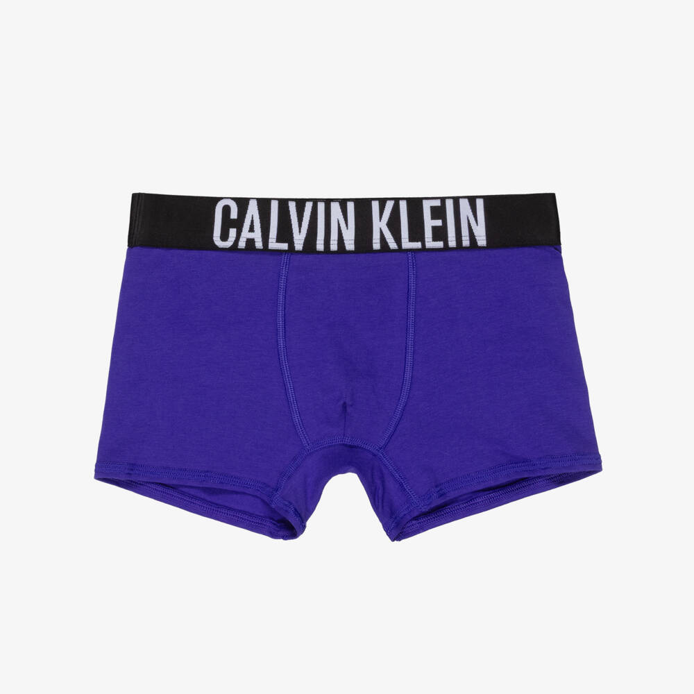 Calvin Klein-Boys Black & Blue Cotton Boxer Shorts (3 Pack) | Childrensalon Outlet