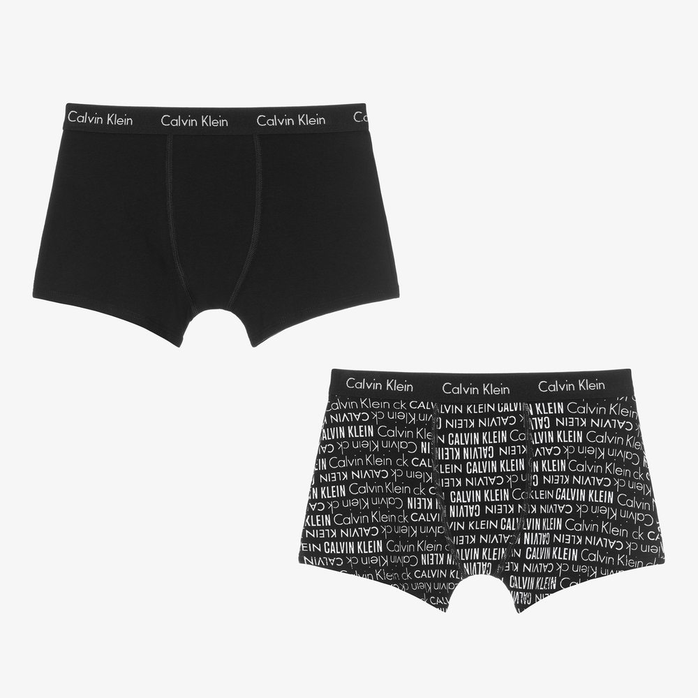Calvin Klein - Boxers noirs Garçon (x 2) | Childrensalon