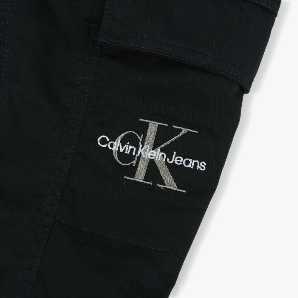 Calvin Klein-Хлопковые брюки карго угольного цвета для мальчиков | Childrensalon Outlet