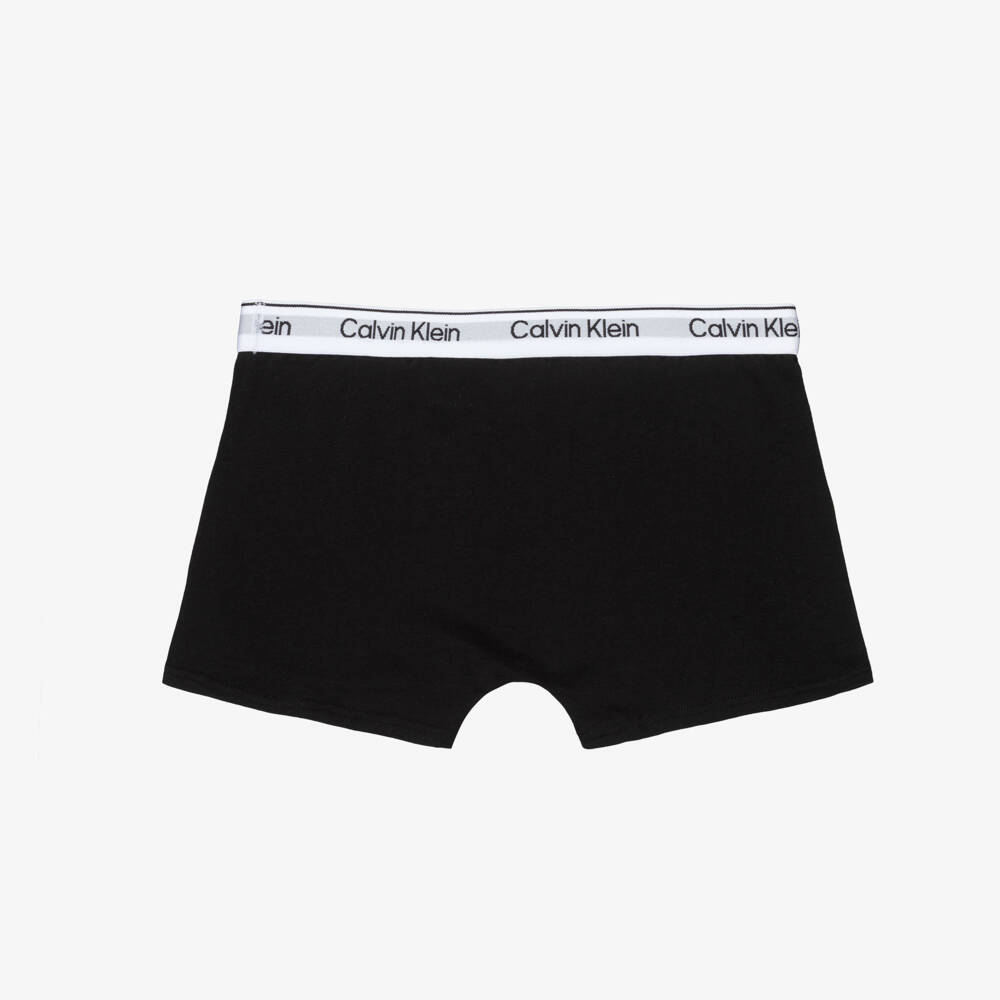 Calvin Klein-Boys Black Cotton Jersey Boxer Shorts (5 Pack) | Childrensalon Outlet