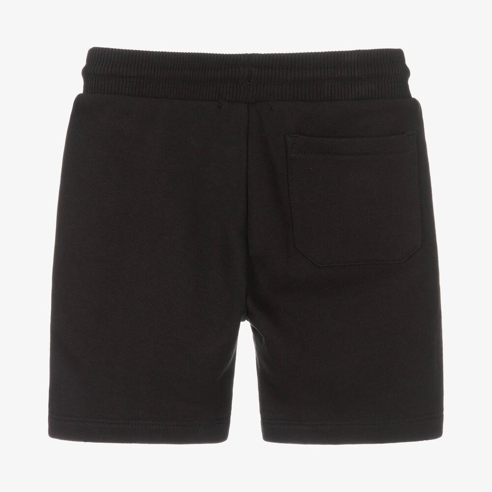 Calvin Klein Jeans Boys Black Cotton Jersey Logo Shorts Childrensalon Outlet