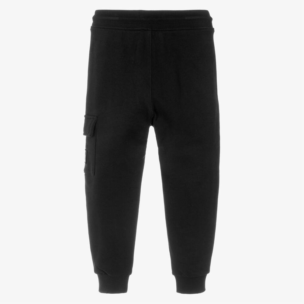 Calvin Klein-Boys Black Cotton Jogger Trousers | Childrensalon Outlet