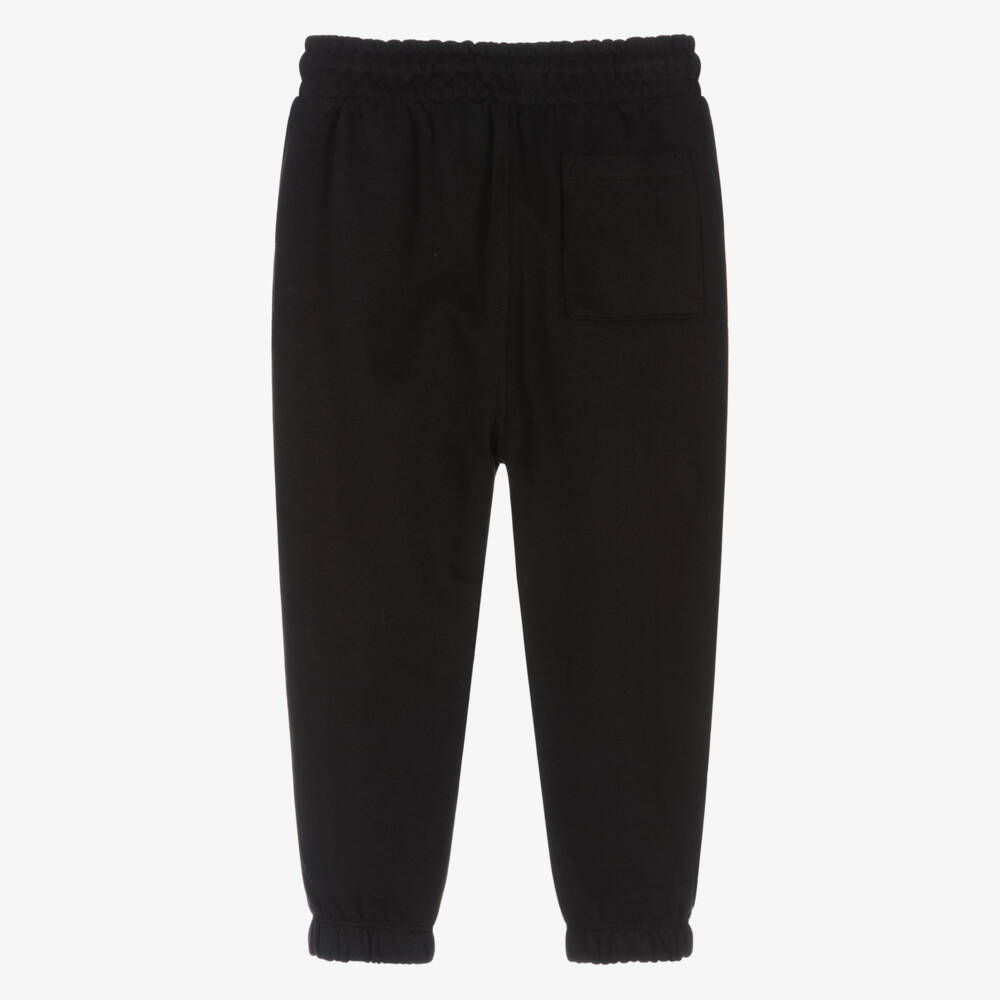 Calvin Klein-Boys Black Cotton Pintuck Joggers with White Logo | Childrensalon Outlet