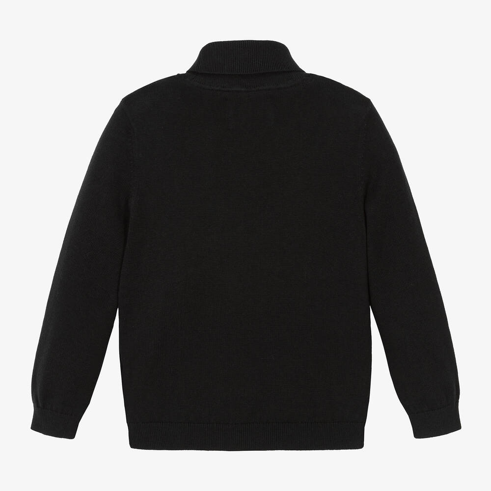 Childrens black polo neck jumpers top