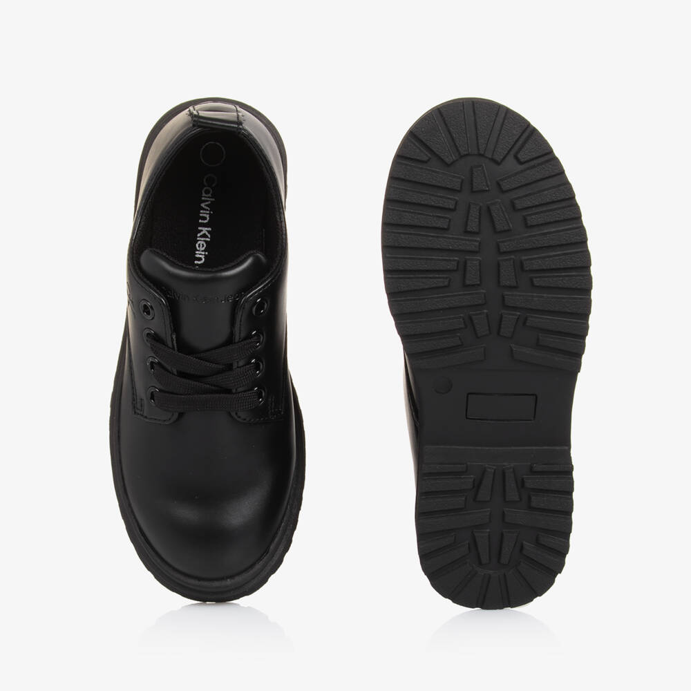 كالفين كلاين-حذاء  جلد صناعي لون أسود | Childrensalon Outlet