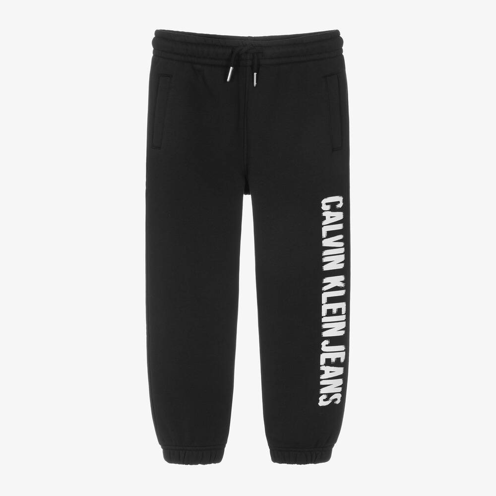 Boys Black Jersey Joggers