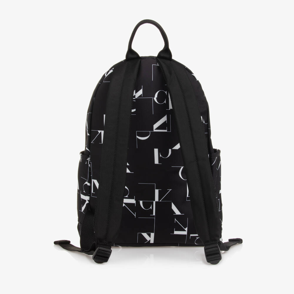 Calvin Klein-Boys Black Monogram Backpack | Childrensalon Outlet