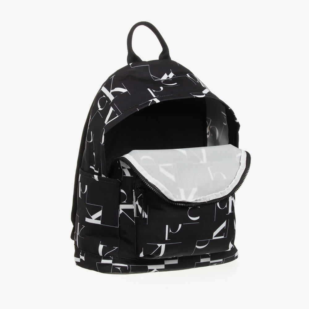 Calvin Klein-Boys Black Monogram Backpack | Childrensalon Outlet