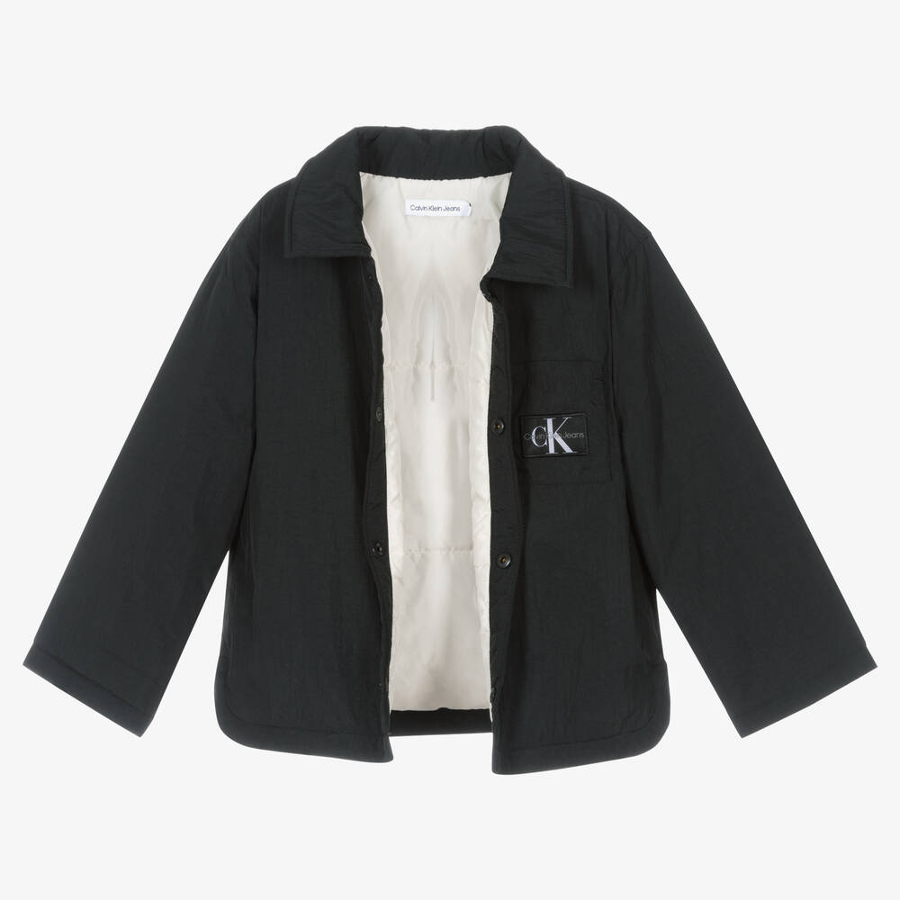 كالفين كلاين-جاكيت أطفال ولادي مبطن لون أسود | Childrensalon Outlet