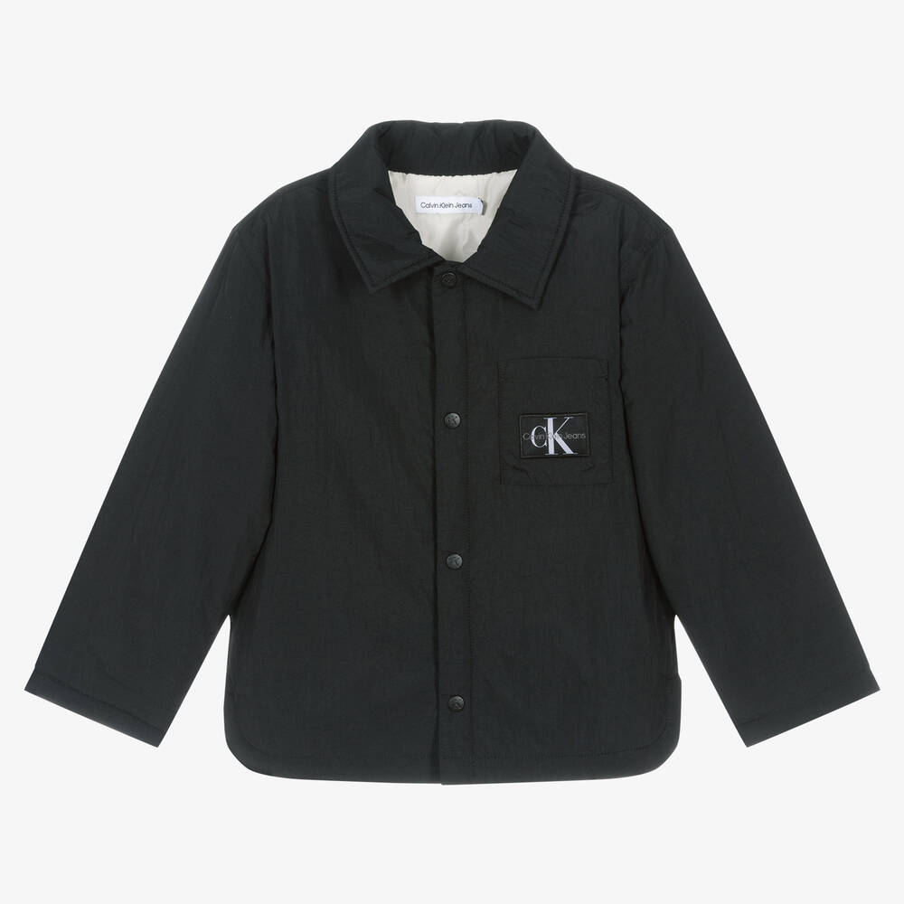 Calvin Klein-Boys Black Padded Jacket | Childrensalon Outlet