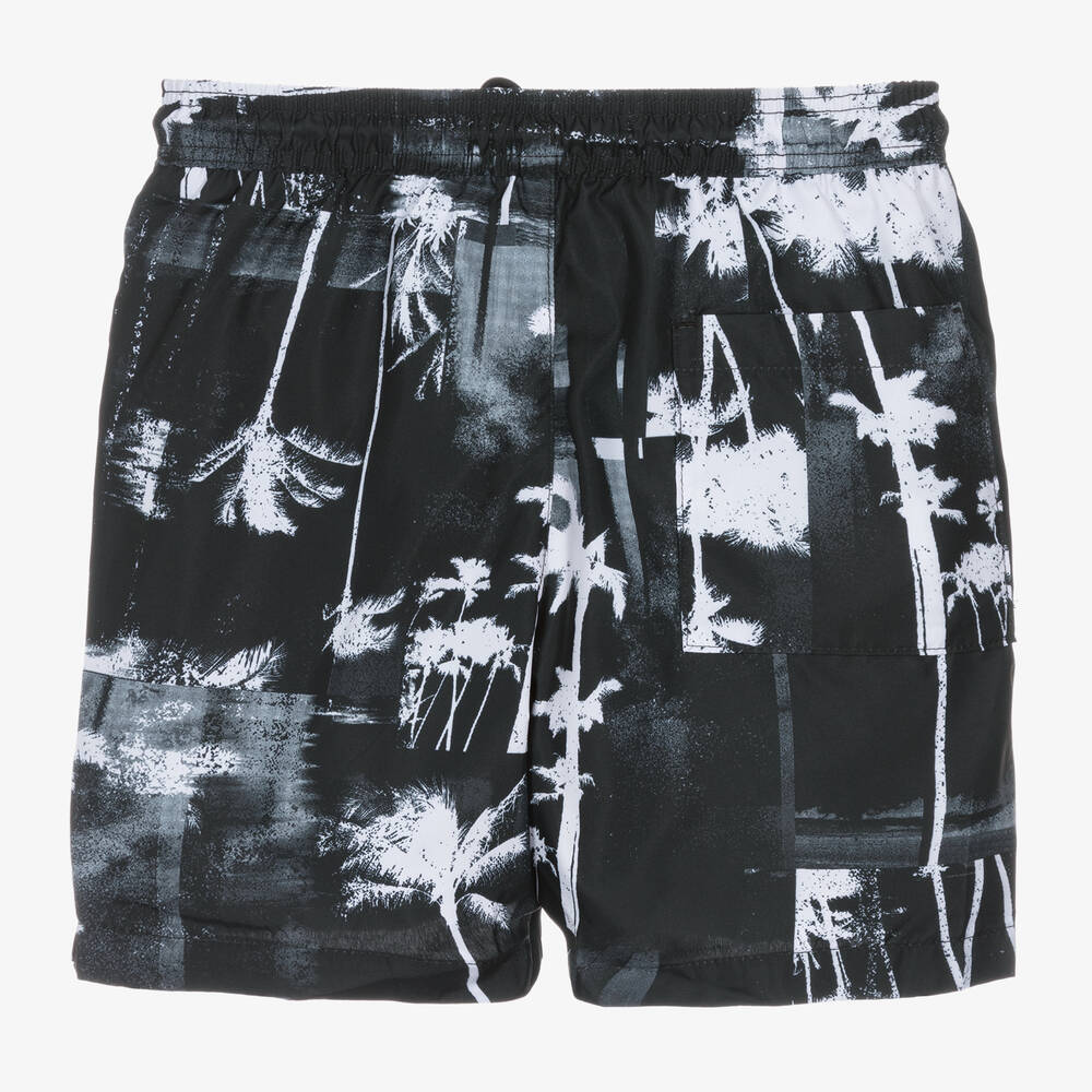 Calvin Klein-Boys Black Palm Tree Print Swim Shorts | Childrensalon Outlet