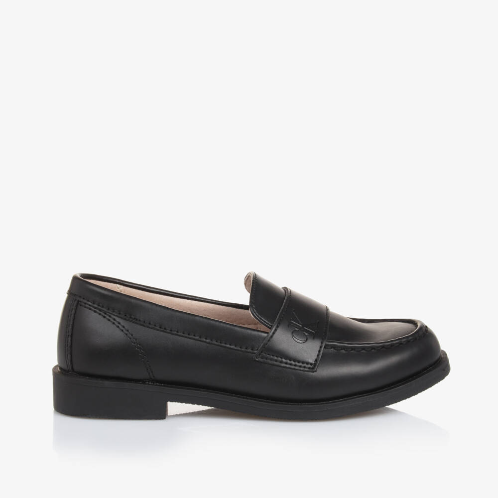 Calvin Klein-Boys Black Slip-On Loafers | Childrensalon Outlet