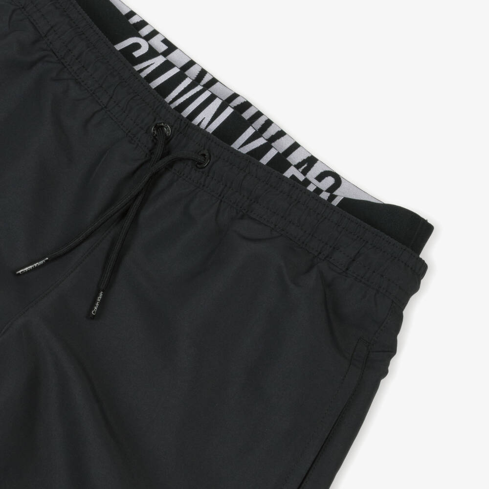 Calvin Klein-Boys Black Swim Shorts | Childrensalon Outlet