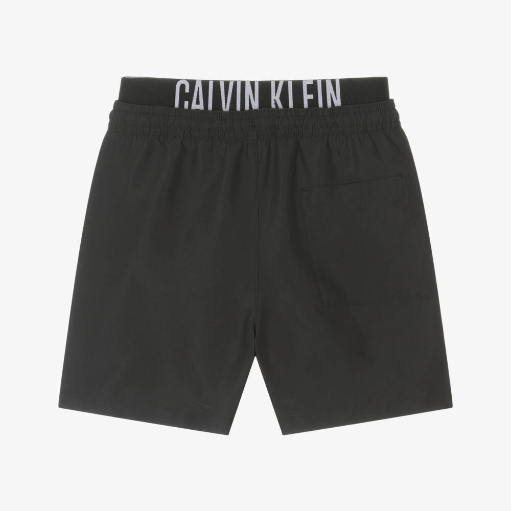 Calvin Klein-Boys Black Swim Shorts | Childrensalon Outlet