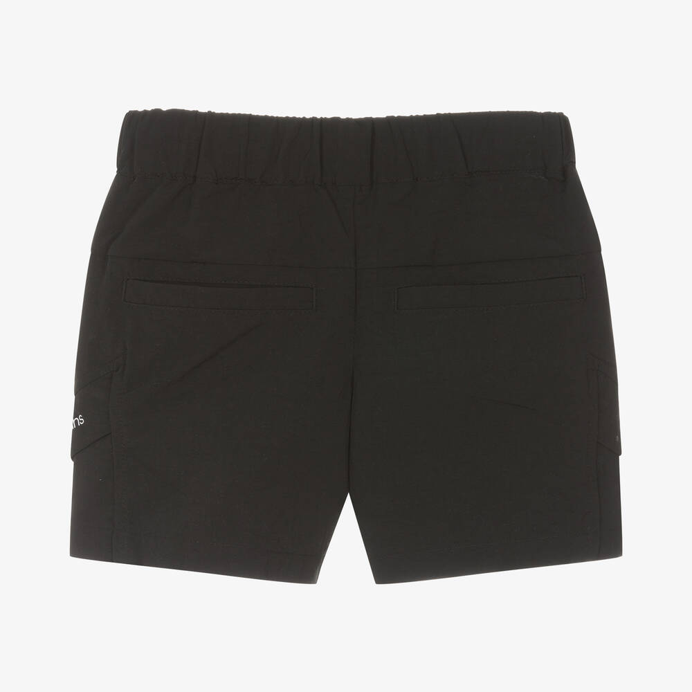 Calvin Klein Jeans-Boys Black Utility Logo Shorts | Childrensalon Outlet