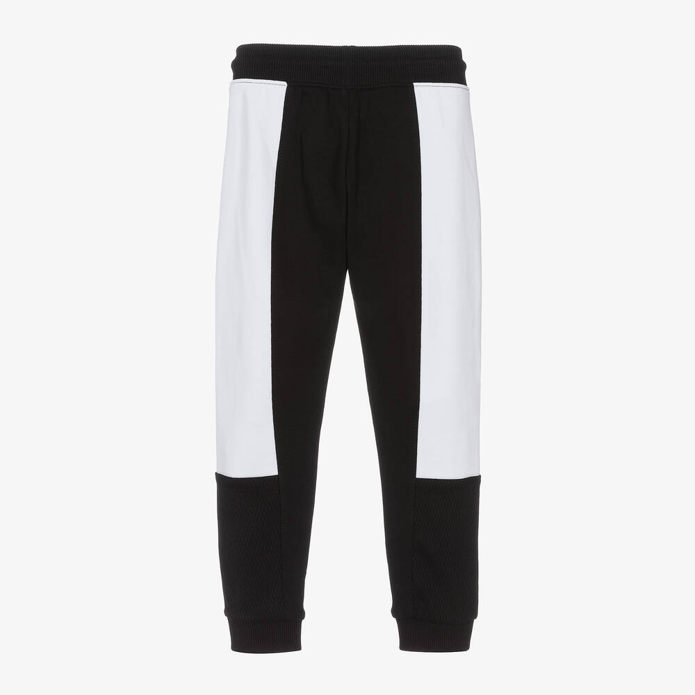 Calvin Klein-Boys Black & White Cotton Joggers | Childrensalon Outlet